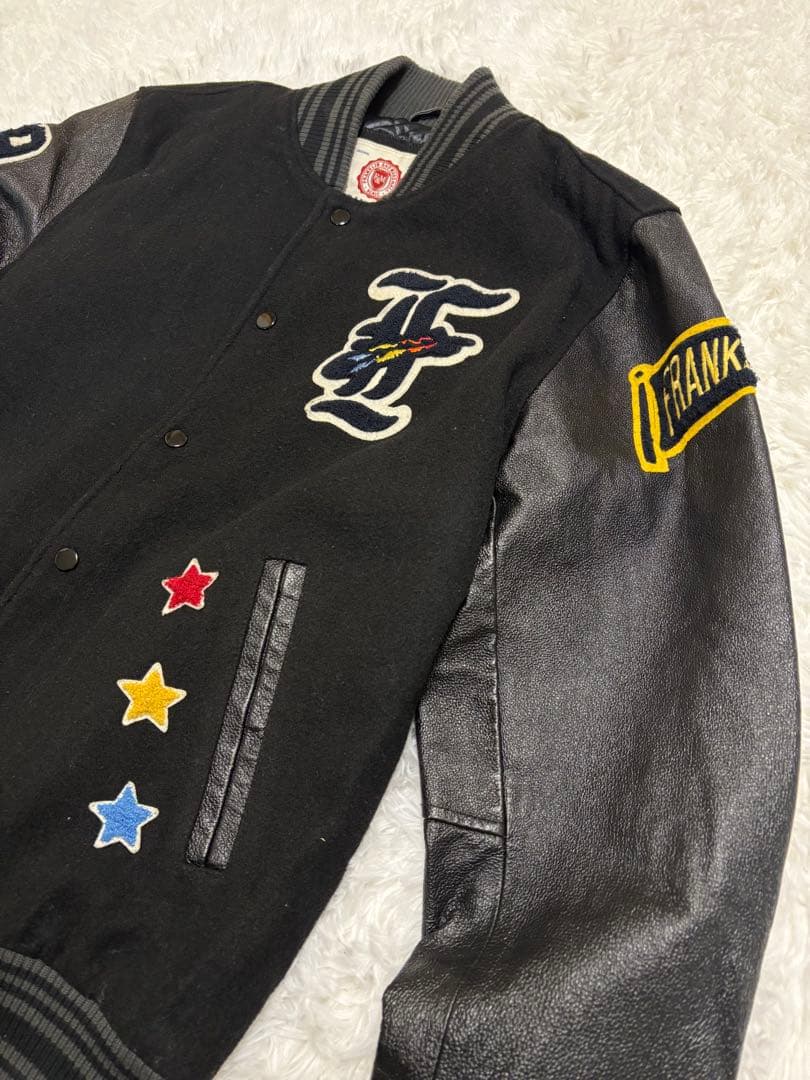 N*…様 FRANKLIN MARSHALL スタジャン　黒刺繍　袖レザー XL