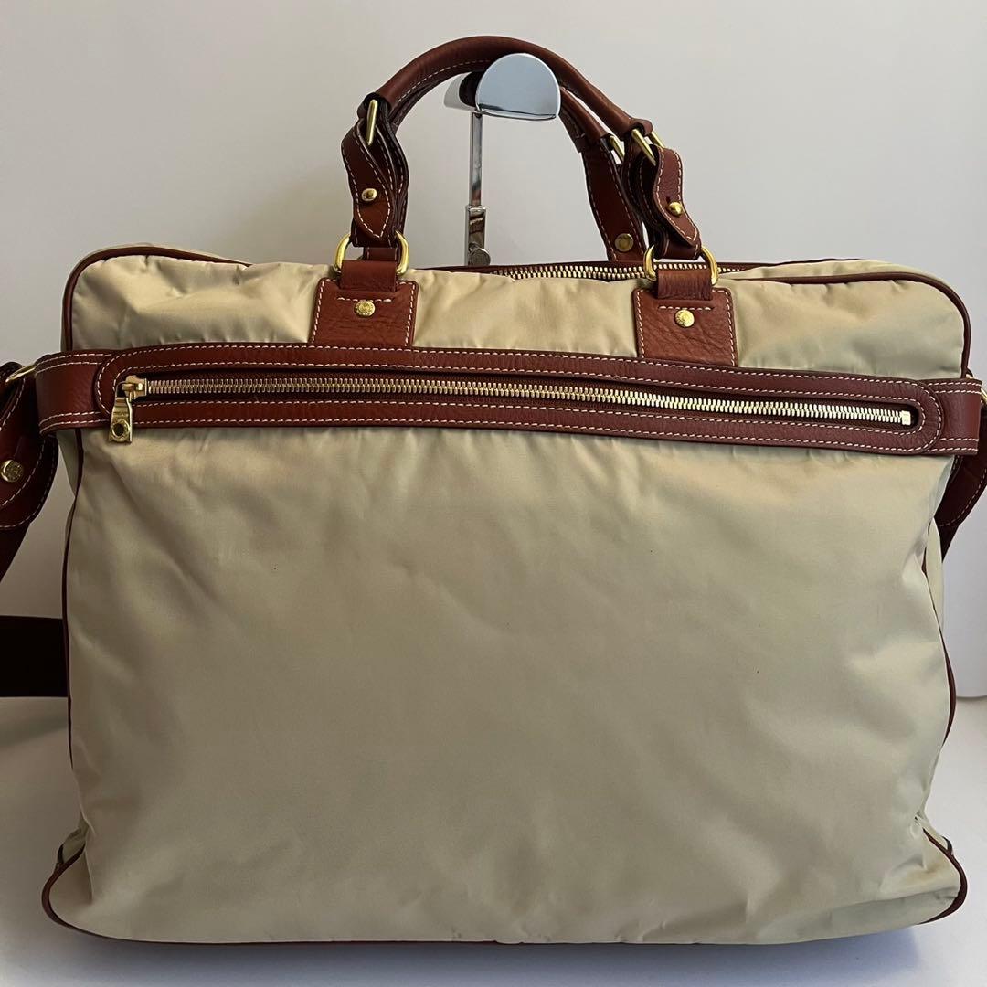 ✨未使用級✨　HUNTING WORLD ビジネスバッグ　レザー　ベージュ系