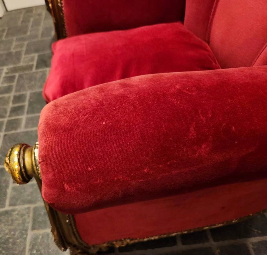 ノットアンティークス　シングルソファ エンペラーズチェア　ロココ　彫刻