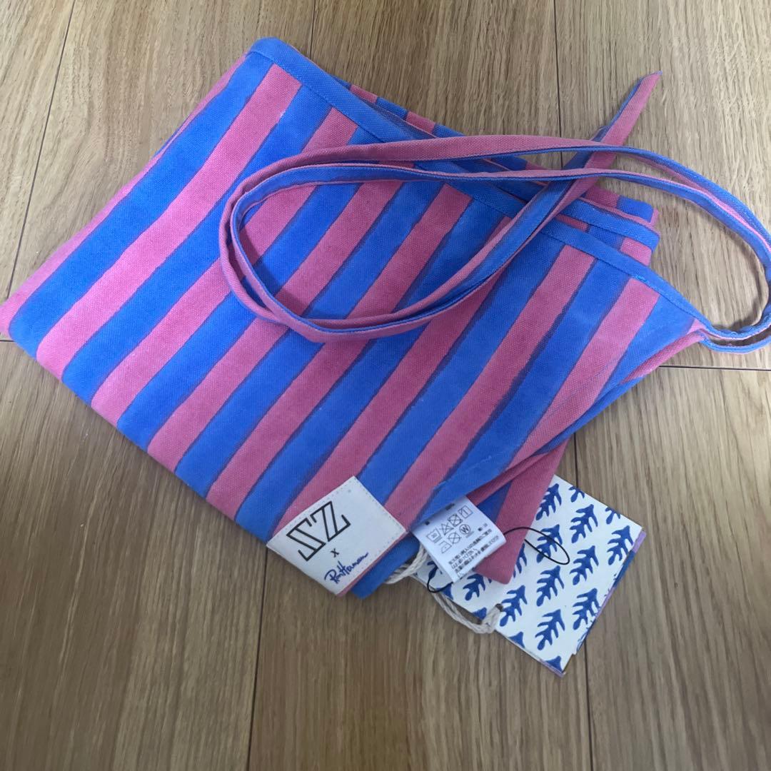 sz blockprints エプロン　ストラップ柄　ronherman