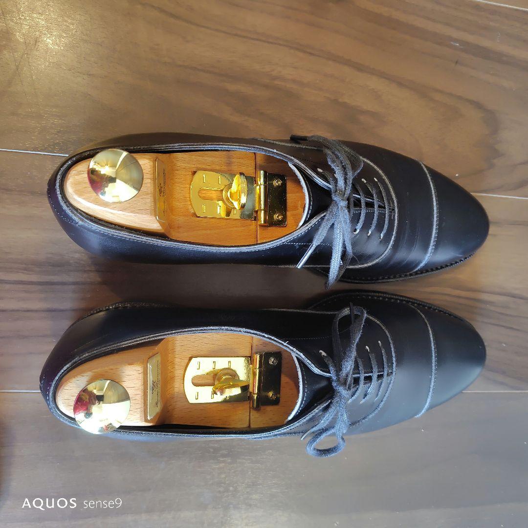 は*パ様 RENDOブラックレザー ストレートチップ ドレスシューズ