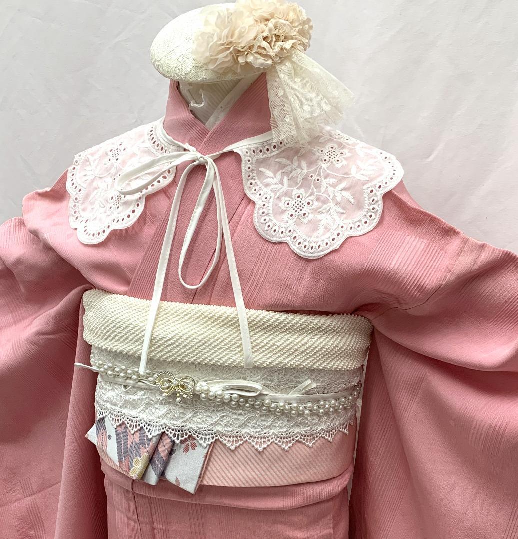 601aj61□ジュニア着物 アンティーク ハーフ成人式 卒業式 十三参り□良好