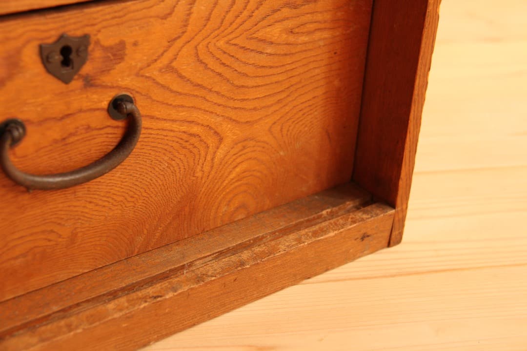 引き出し棚　収納棚　木棚　古道具　古家具　ビンテージ　アンティーク