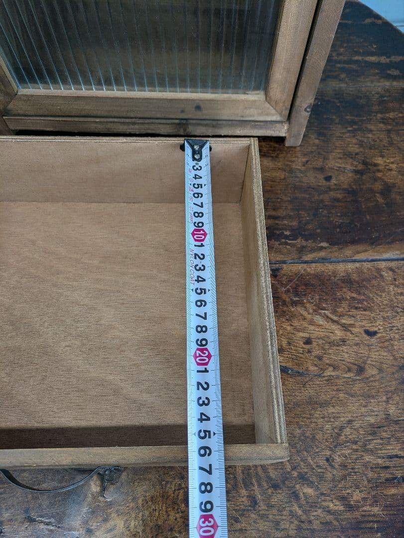 木製ヴィンテージスタイル ガラスキャビネット アンティークサイドボード