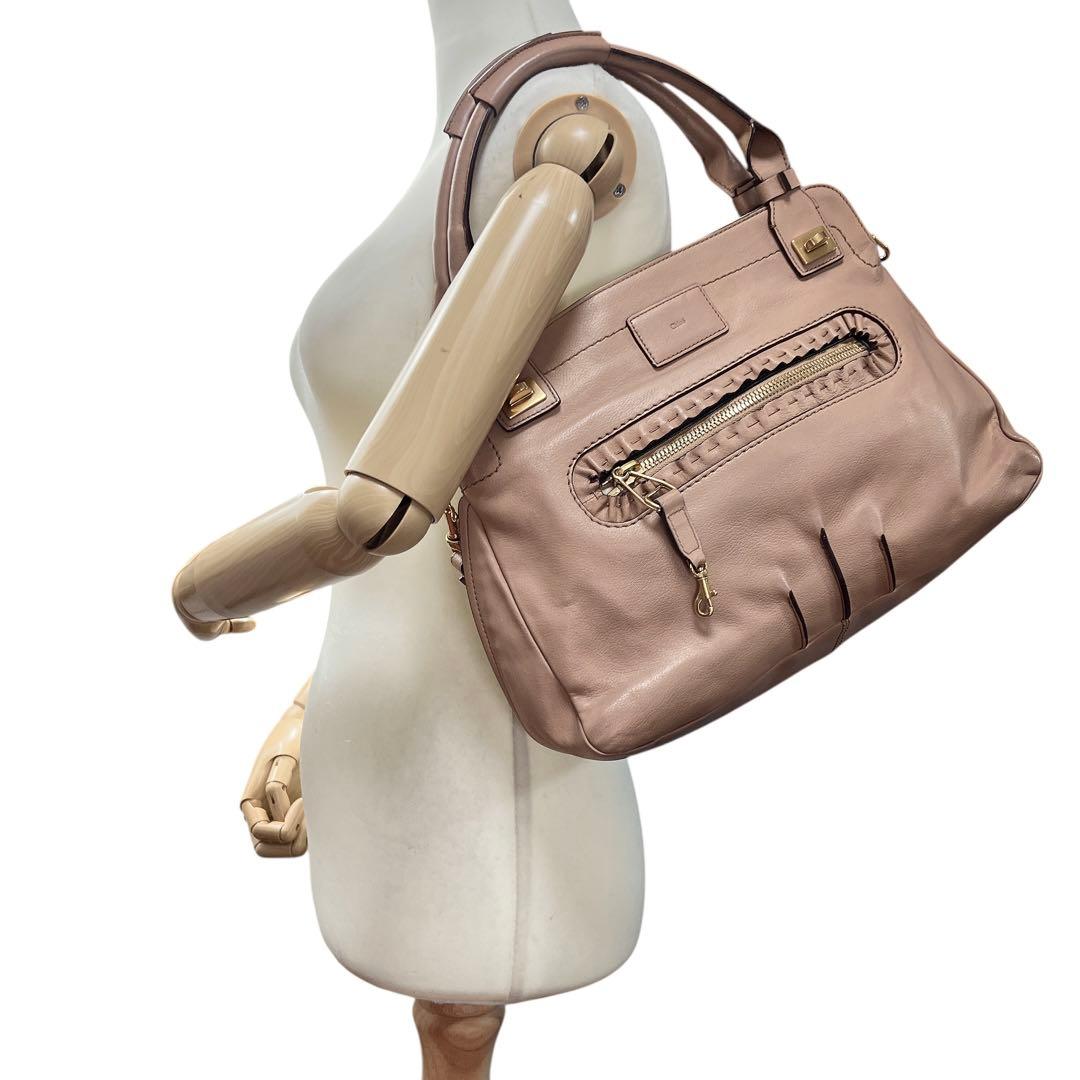 専用　Chloé マーガレット ピンクベージュ 2wayバッグ 9172