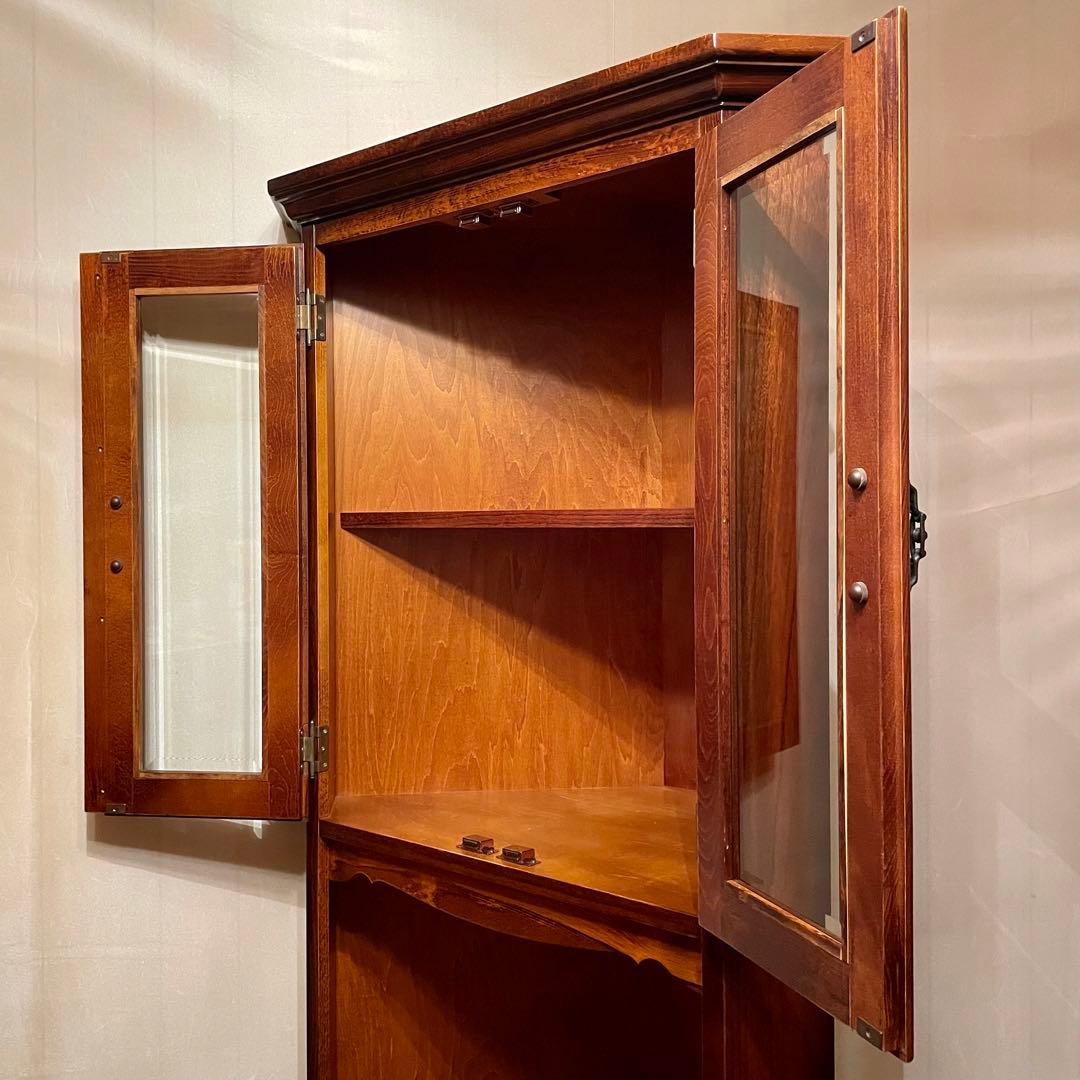 【カリモク】\"コロニアル\" HC3300NK 隅棚 コーナーキャビネット