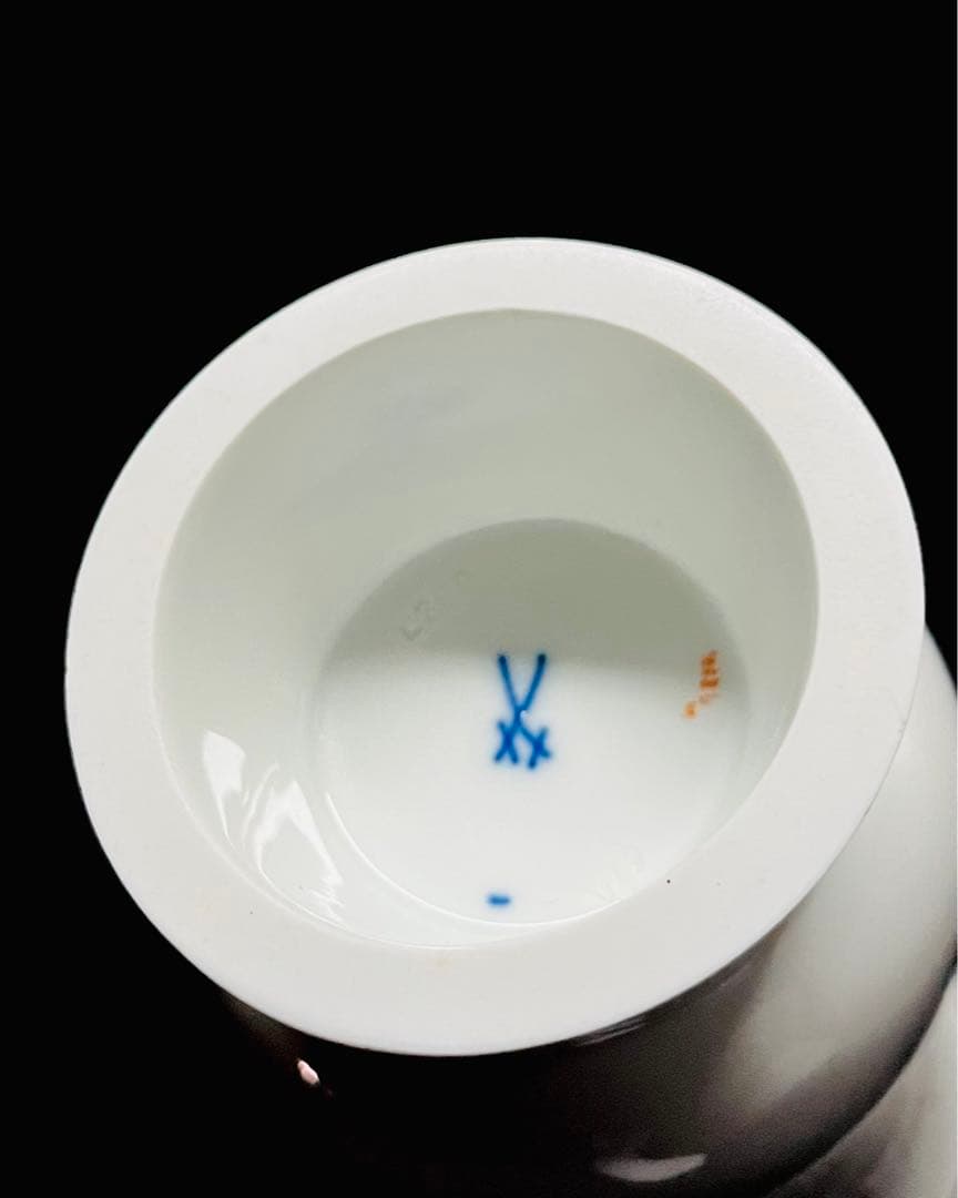Meissenマイセン/※極美品1級品　自然主義　 尾状花序 蝶　 大型花瓶