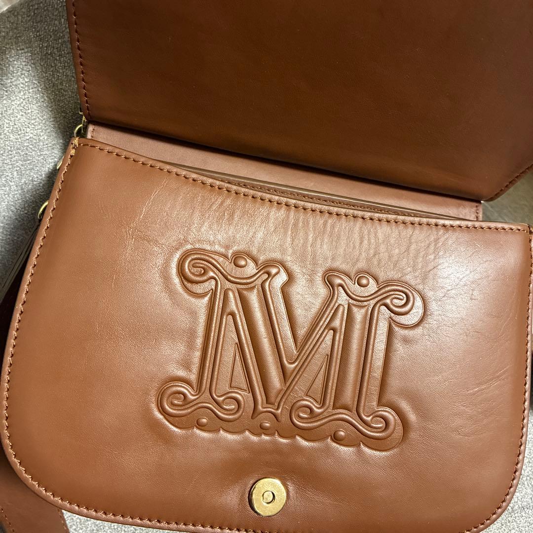 クロコダイル風レザーショルダーバッグ