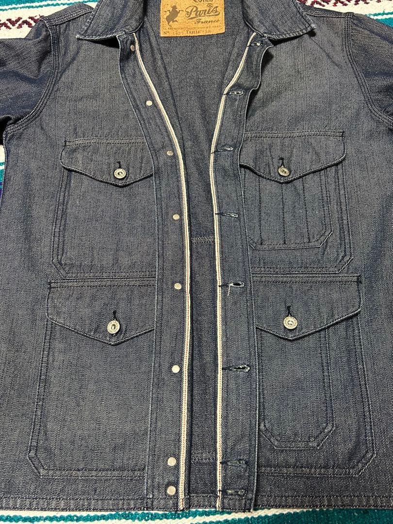 ジャケット・アウター EVISU Paris France DENIM HUNTING JACKET