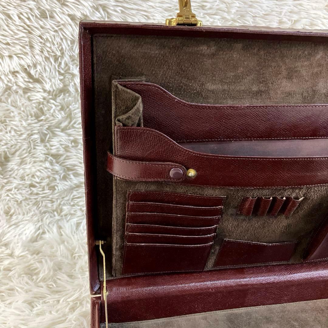 クロコ　トランクケース　カイマン　ダークブラウン　本革　amilet