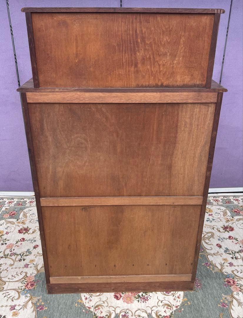 木製ガラス扉キャビネットアンティーク