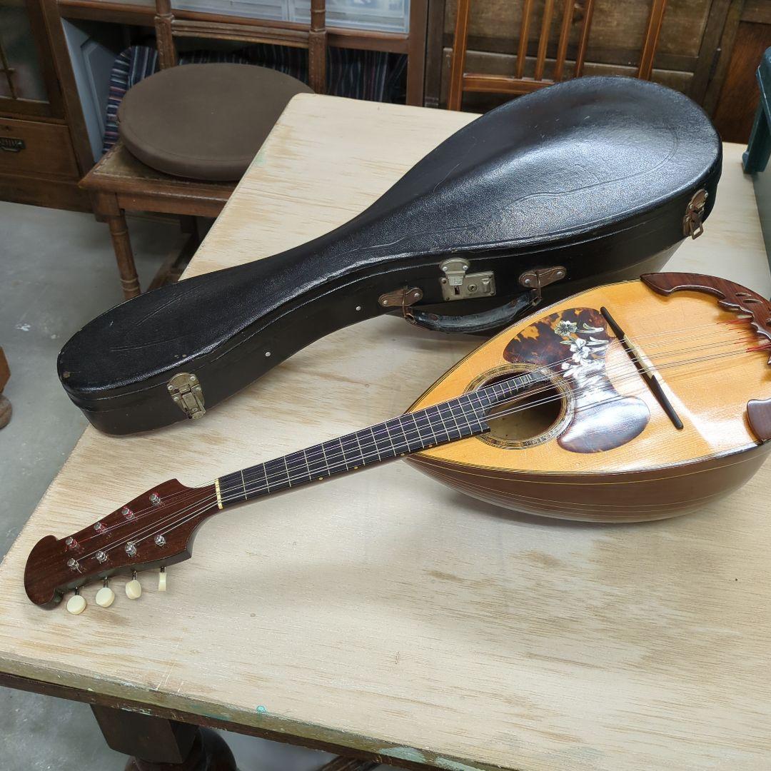マンドリン　石川東一郎　1966年制作　螺鈿　べっ甲　アンティーク　ケース付き