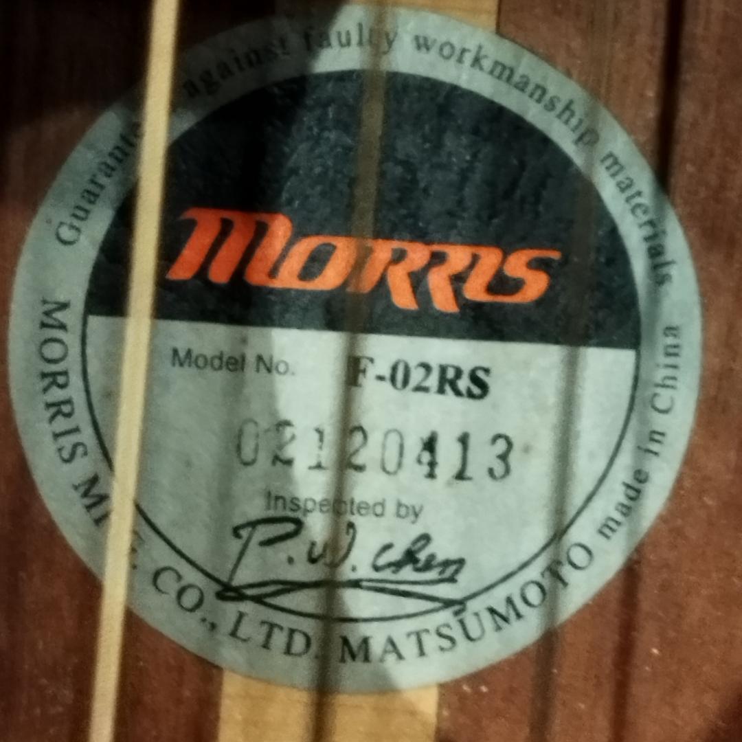 Morris　モーリス F-02RS　アコースティックギター　レッドサンバースト