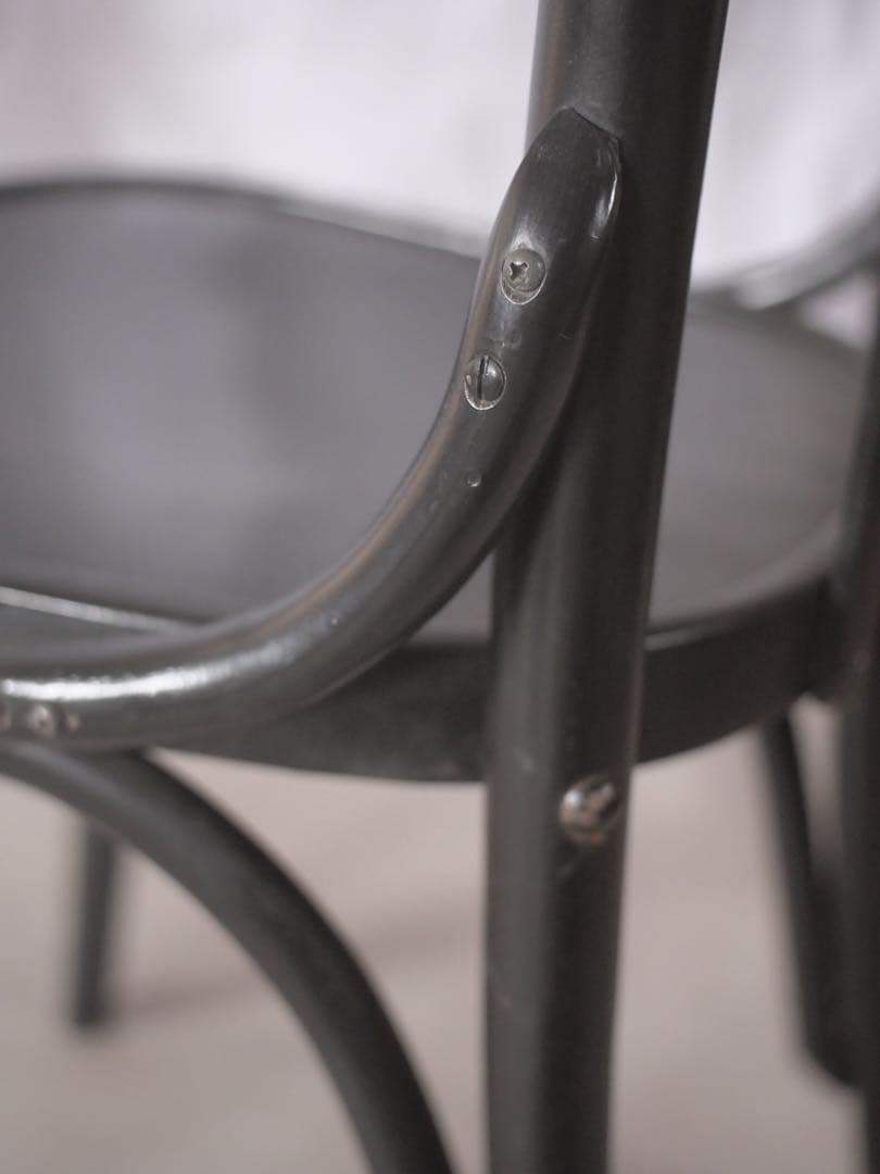 ②椅子　曲木　ダイニングチェア　黒b古家具　古道具　アンティーク　昭和レトロ