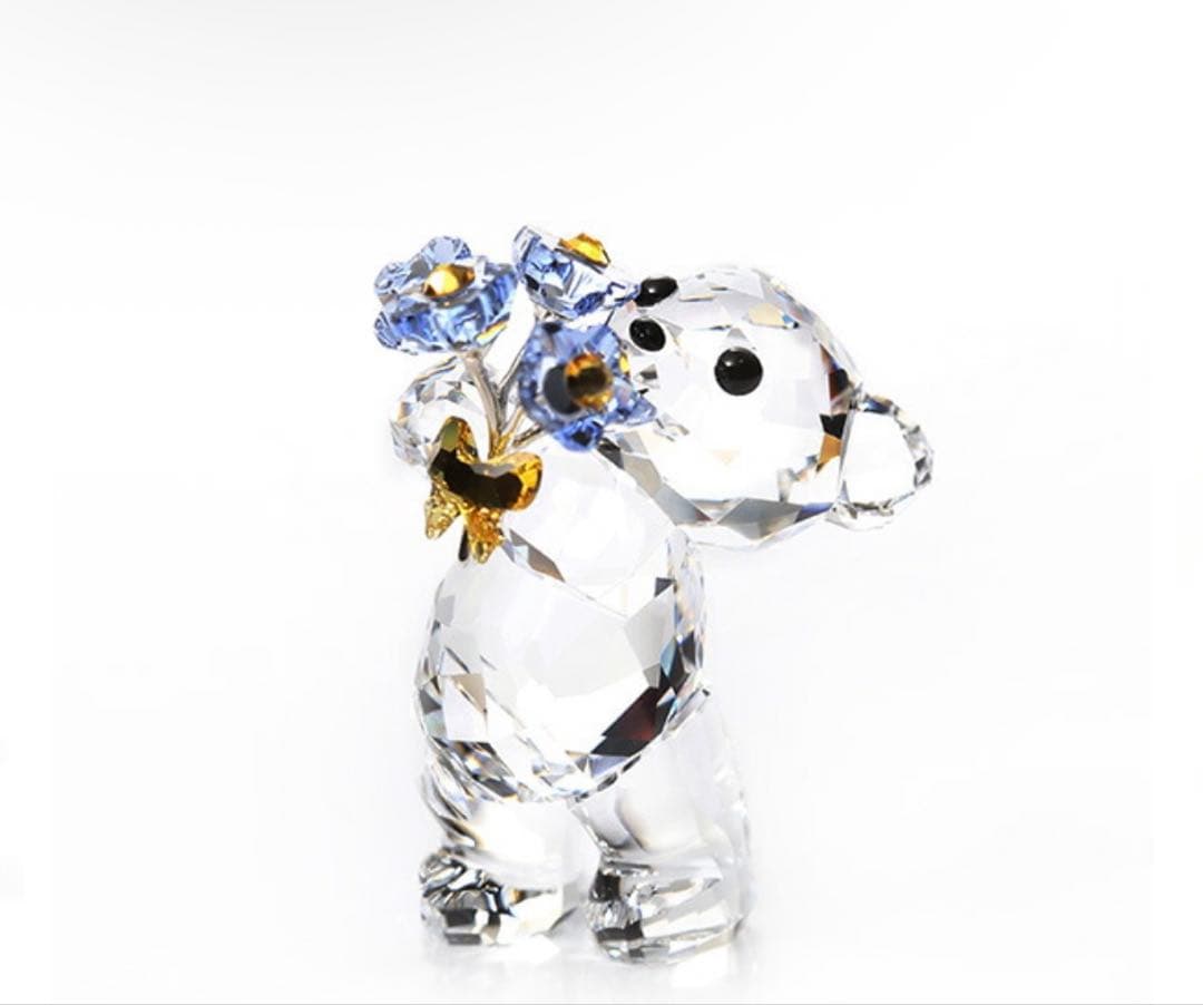SWAROVSKI Krisベア Forget-me-notクリスタルベア