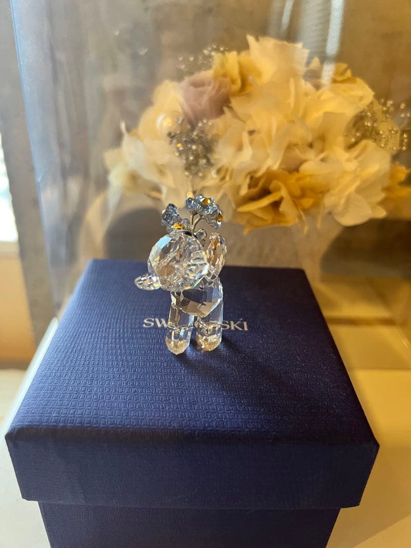 SWAROVSKI Krisベア Forget-me-notクリスタルベア