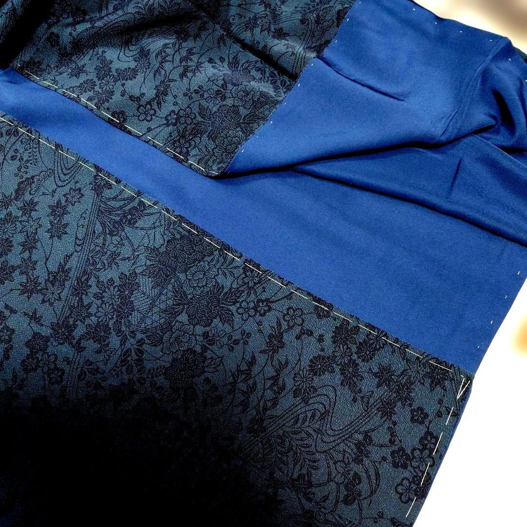 【最終価格】正絹 本藍染 小紋 未使用しつけ付き ますいわ屋
