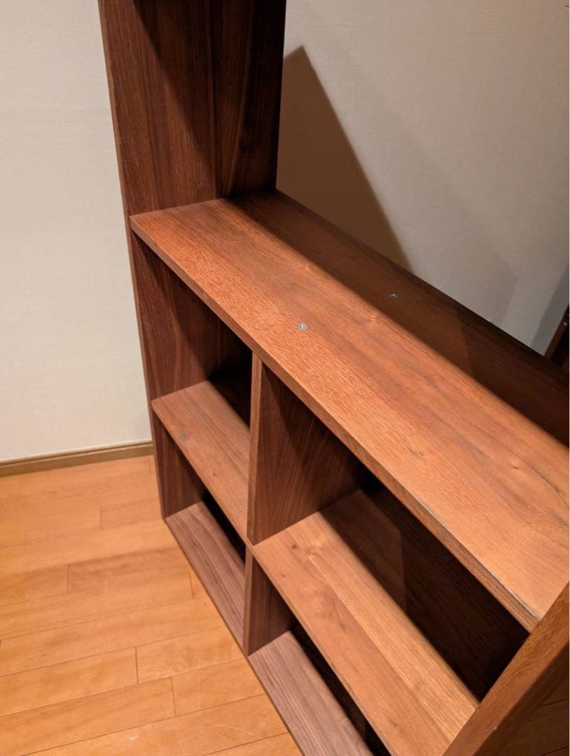 ■送料込■無印良品 スタッキングシェルフワイド ウォールナット 棚