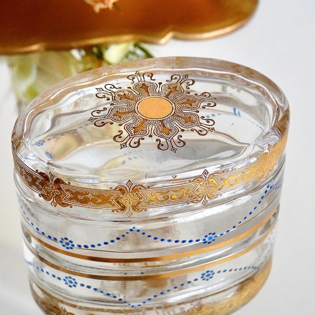 希少 オールドバカラ エナメル＆金彩 小物入れ★シュヴァリエ作品BACCARAT