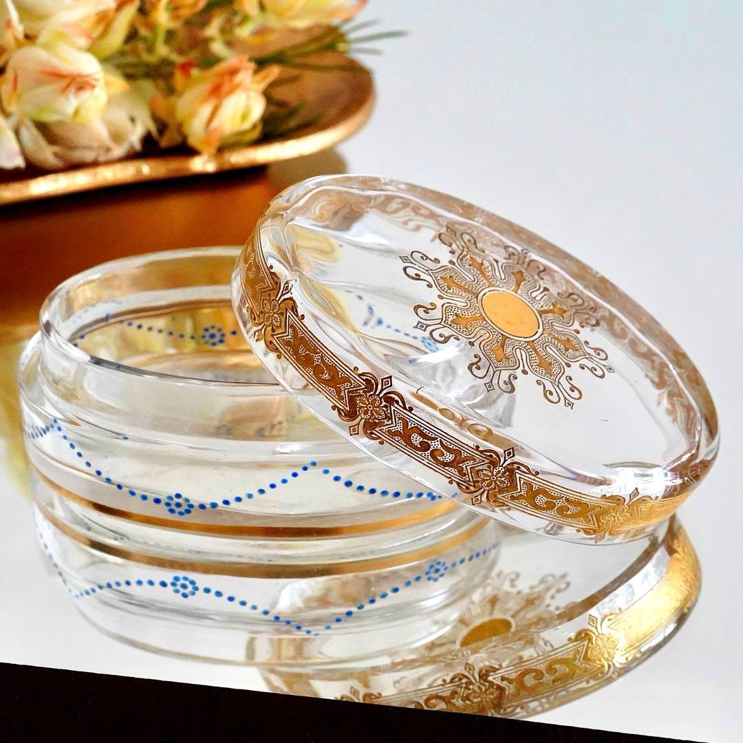 希少 オールドバカラ エナメル＆金彩 小物入れ★シュヴァリエ作品BACCARAT