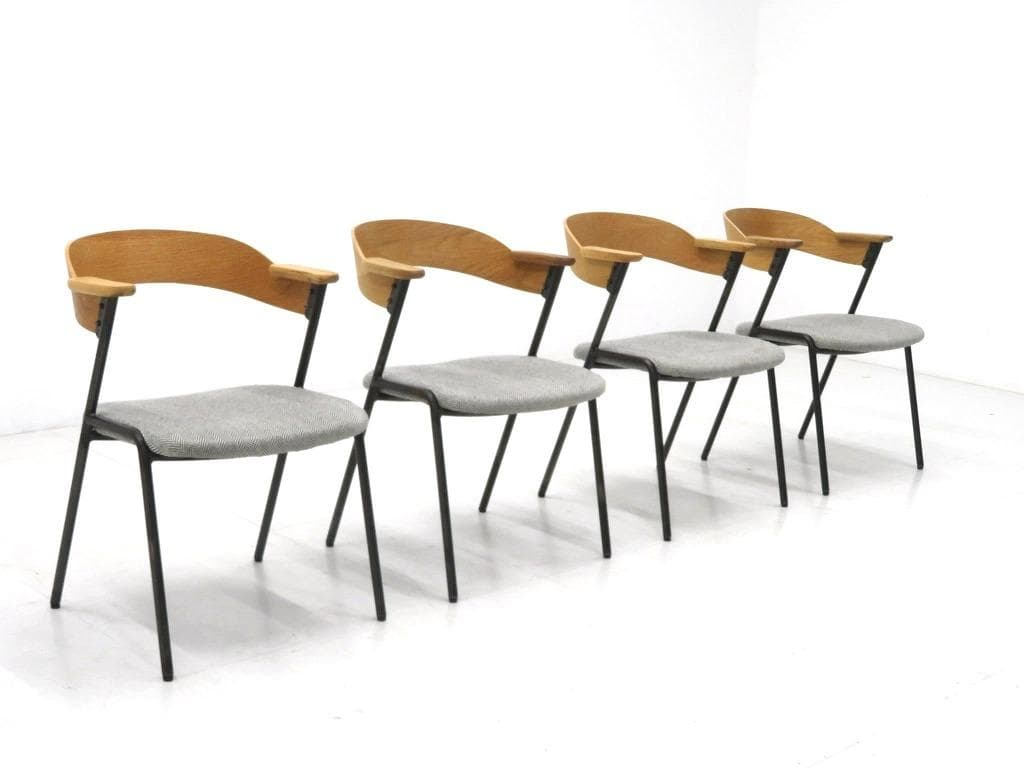 展示品　アデペシュ　ダニス　ショートアームチェア　ダイニングチェア　　4脚セット