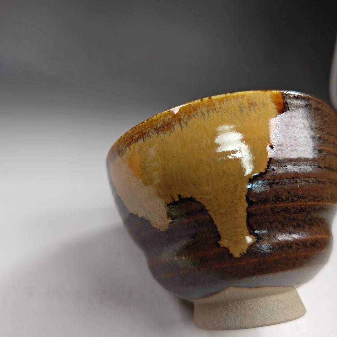 イ359 茶碗『膳所焼胴〆茶碗　共箱』『淡海ぜぜ　陽炎園造』抹茶碗　茶道具