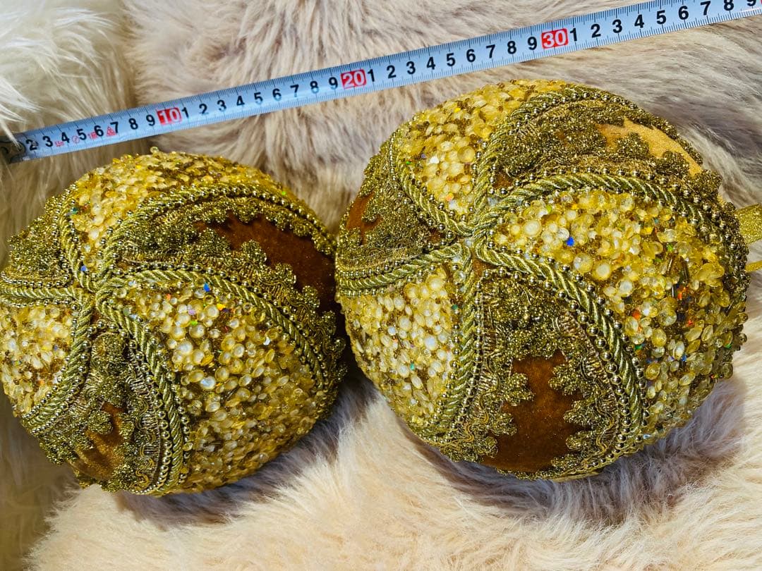 クリスマスオーナメント　ゴールド　ボール クリスマス用 2個セット