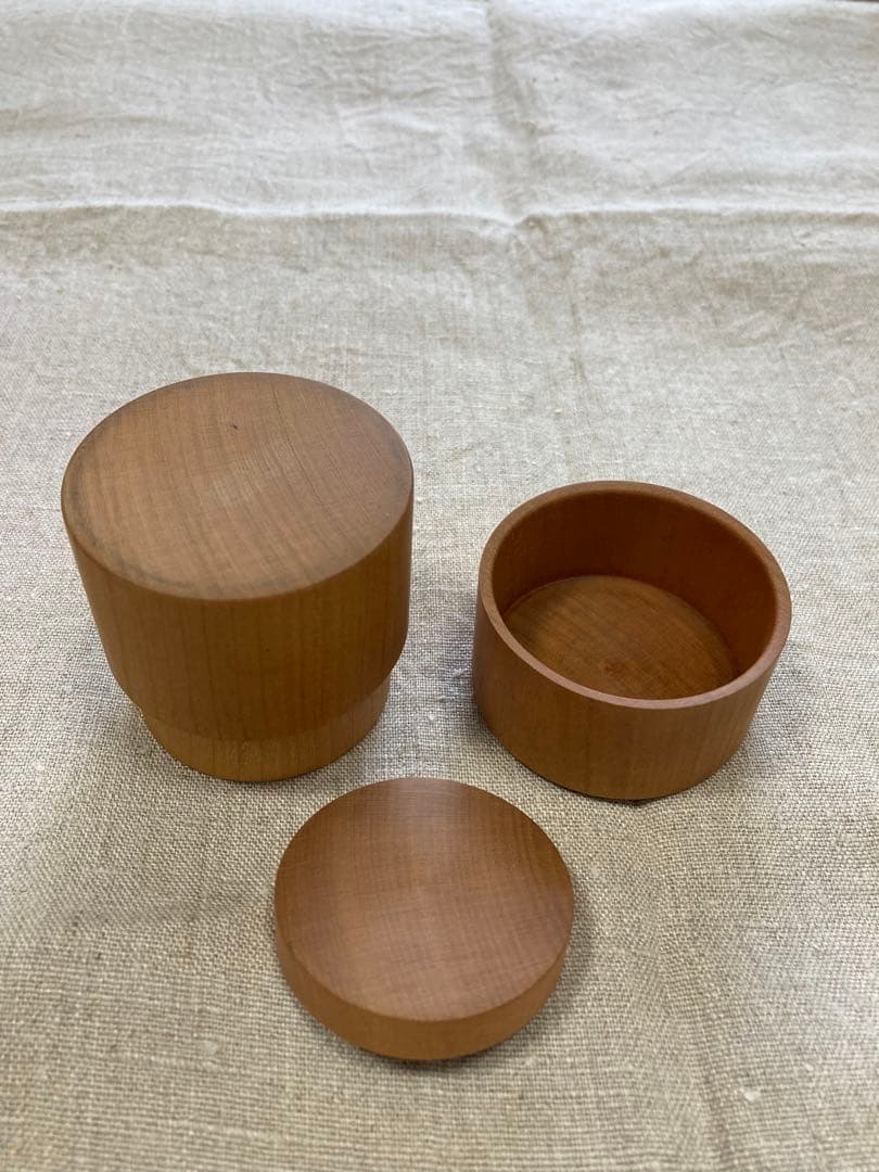 三谷龍二さんのバターケースと茶筒と 小さなお皿