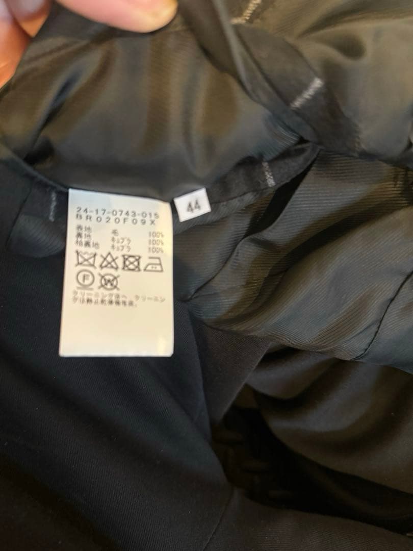 【新年限定価格】ビームス Billa ブラックチョークストライプ 44