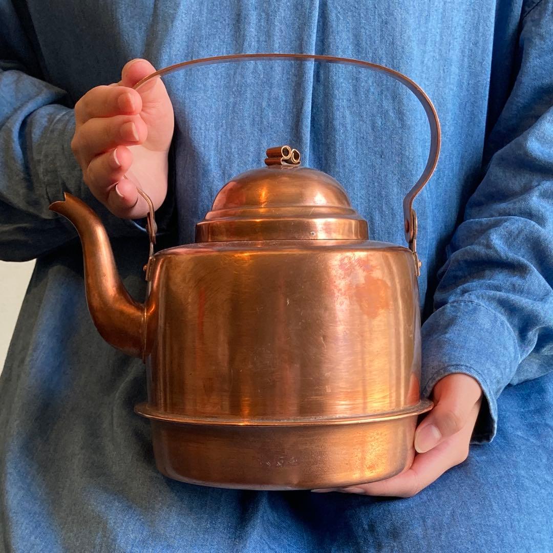 希少 ヴィンテージ 銅製 ケトル やかん 北欧 大きめ コッパー スウェーデン製