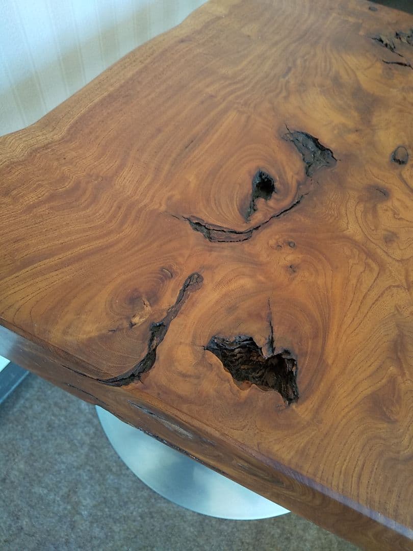 けやき（欅）無垢材・回転椅子　逸品です。