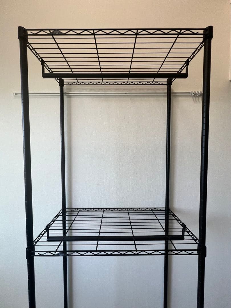 ドウシシャ ルミナス ノワール ハンガーラック 2段 幅81cm 組立説明書有り