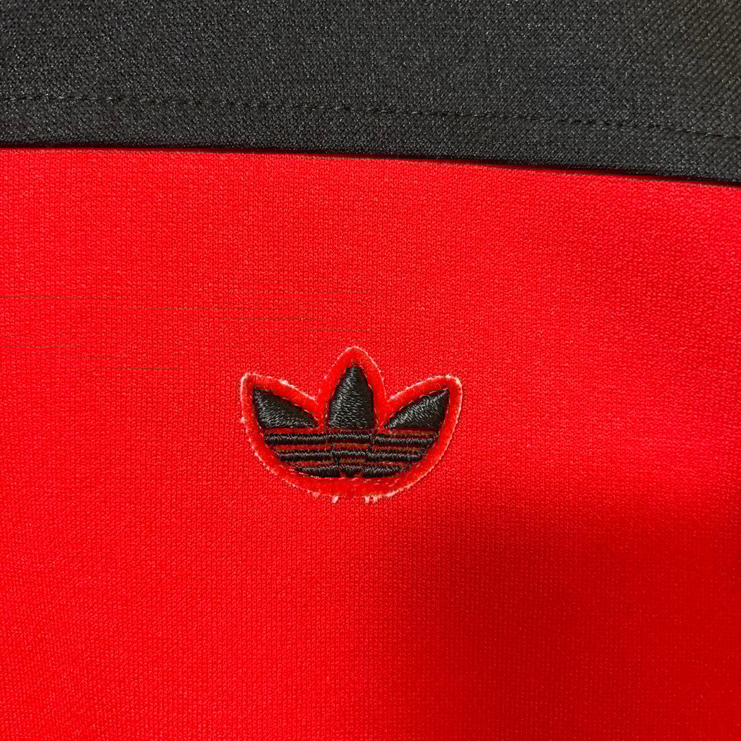 adidas ジッパージャージ 赤黒 サイズ4