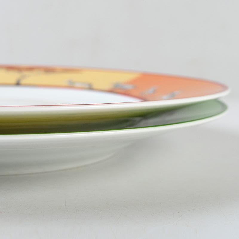 HERMES　エルメス　アフリカシリーズ　プレート　2枚　箱付　M　R9083