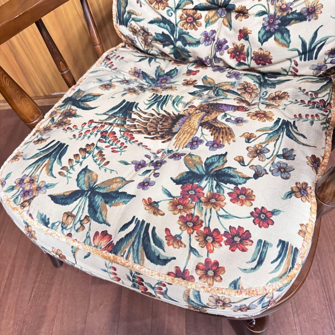 梅の実様限定 飛騨産業 キツツキマーク キジ 花柄 椅子