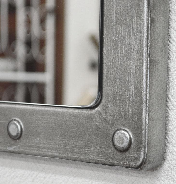 壁掛け ミラー 壁 ミラー アイアン 男前インテリア おしゃれ ウォールデコ 鏡