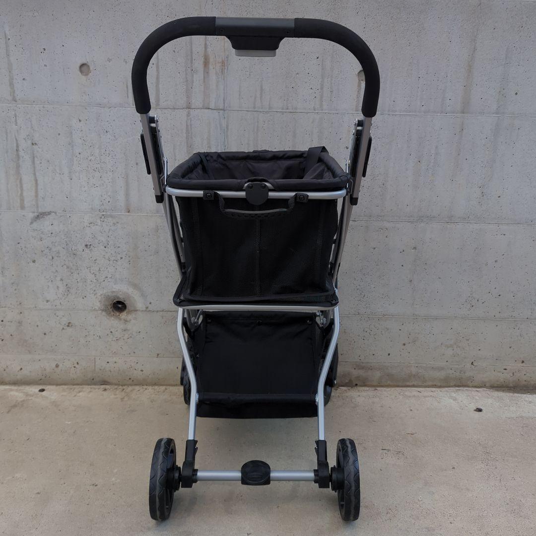 EcoCa 折りたたみショッピングカート 黒 エコカ 買い物カート