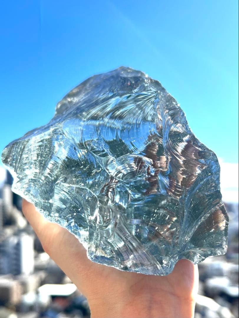 売約済み✨美特大✨純正シエラネバダ産初期 アンダラクリスタル ✨アヴァロンブルー