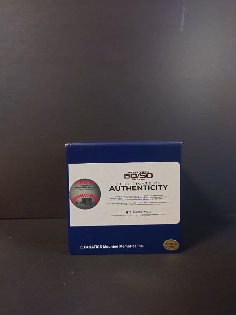 大谷翔平 50/50 実使用土入りクリスタルボール ドジャース おまけ