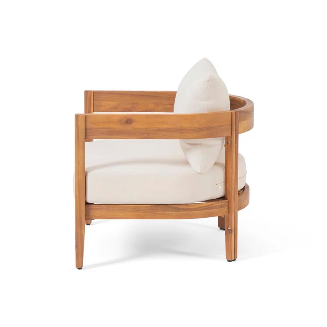 ガーデンファーニチャー 3点セット 天然木 屋外用 肘掛け ソファ ガーデンフ