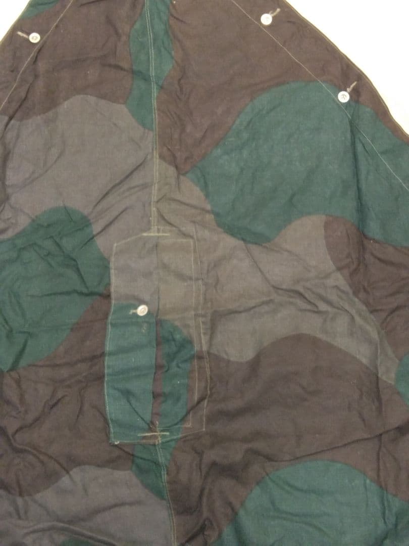 USED スウェーデン軍テントシート 1枚 軍幕 　 ポンチョ カモ