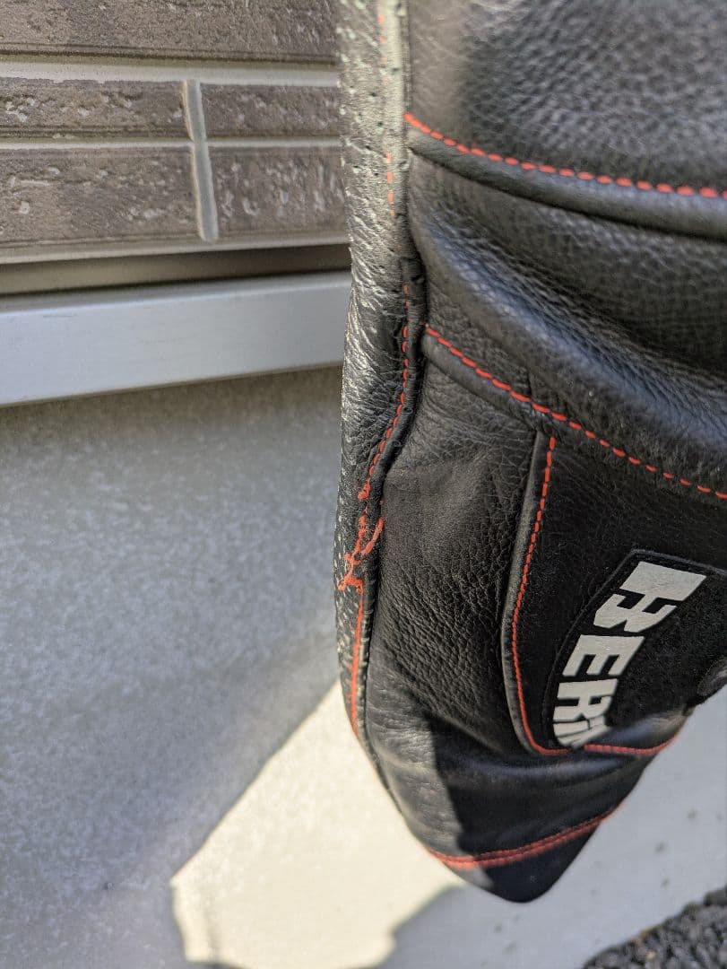 ベリック Berik レーシングスーツ Mサイズ ツナギ MFJ　黒/オレンジ