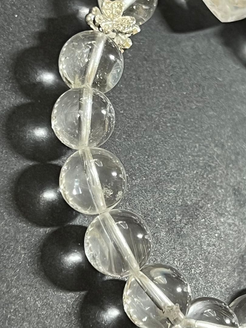 さかい‼️ハートの水入水晶とホワイトトパーズのブレスレット