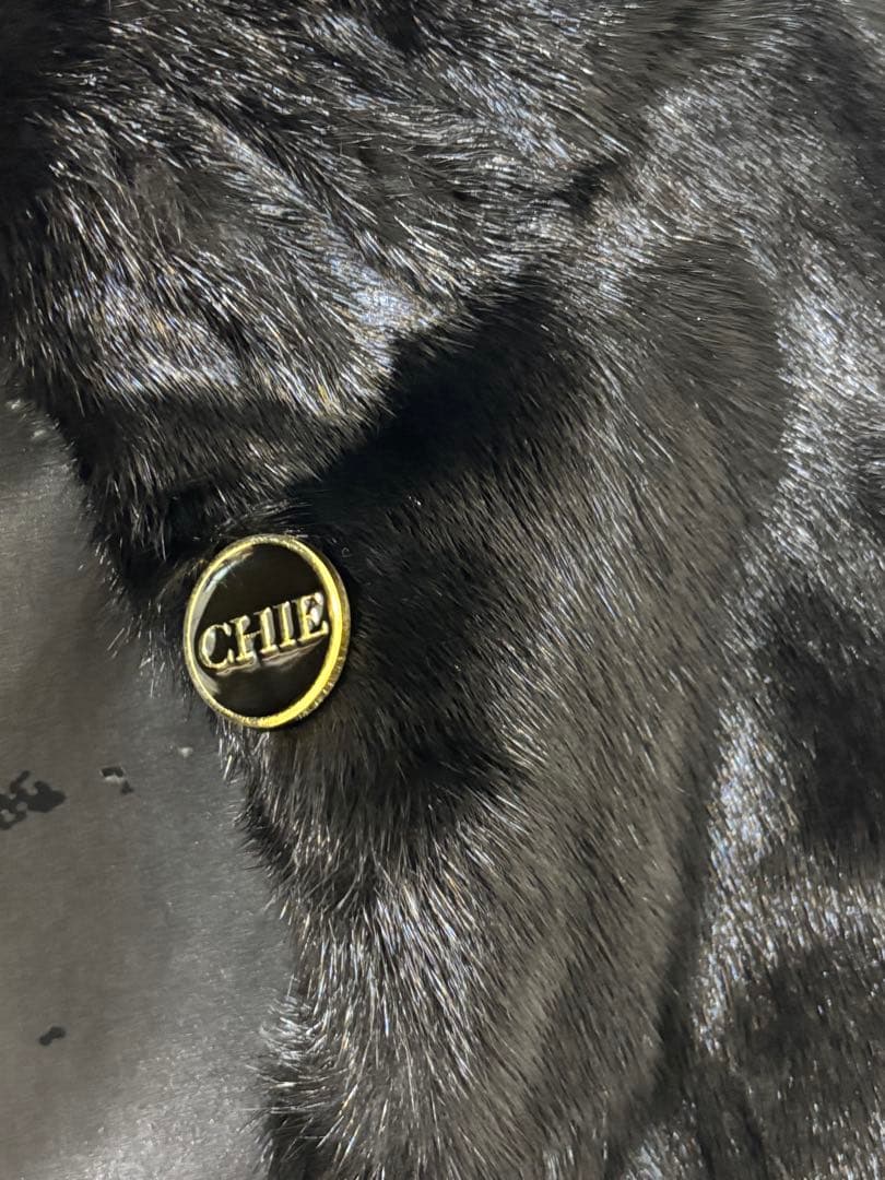 美品毛皮　chie ロイヤルチエ チエイマイ ミンク ポンチョ