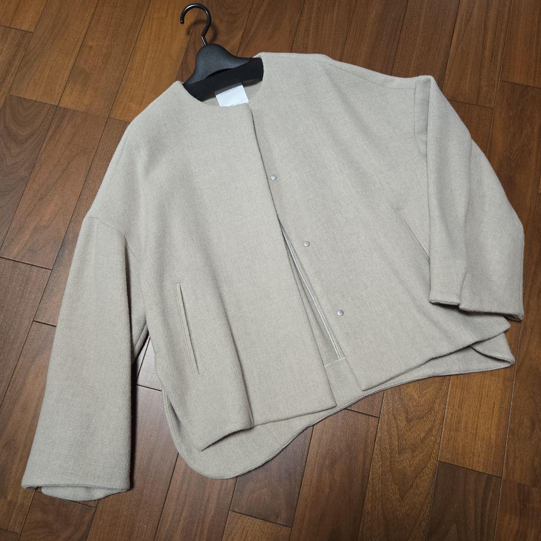 ELENDEEK 美品クールネックノーカラーコート　着用3回