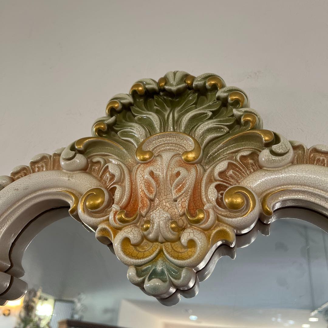 k015r122 ロココ調 まるでお姫様の部屋のようなクラシカルウォールミラー