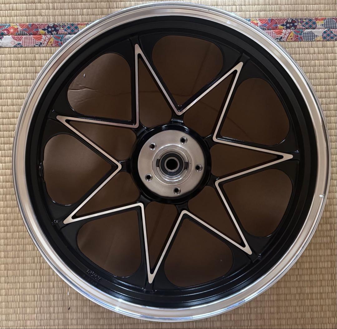 ゼファー用キャストホイール バイク用アルミホイール ブラック/シルバー