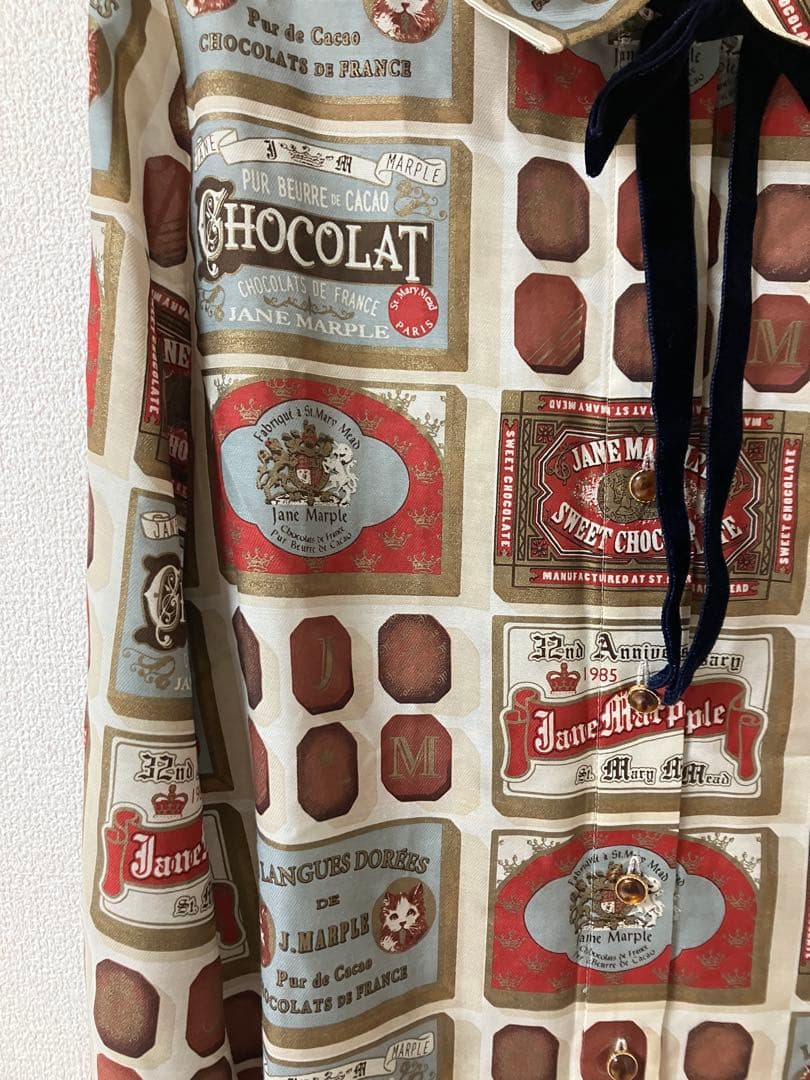 Jane Marple チョコレート 猫 長袖シャツ