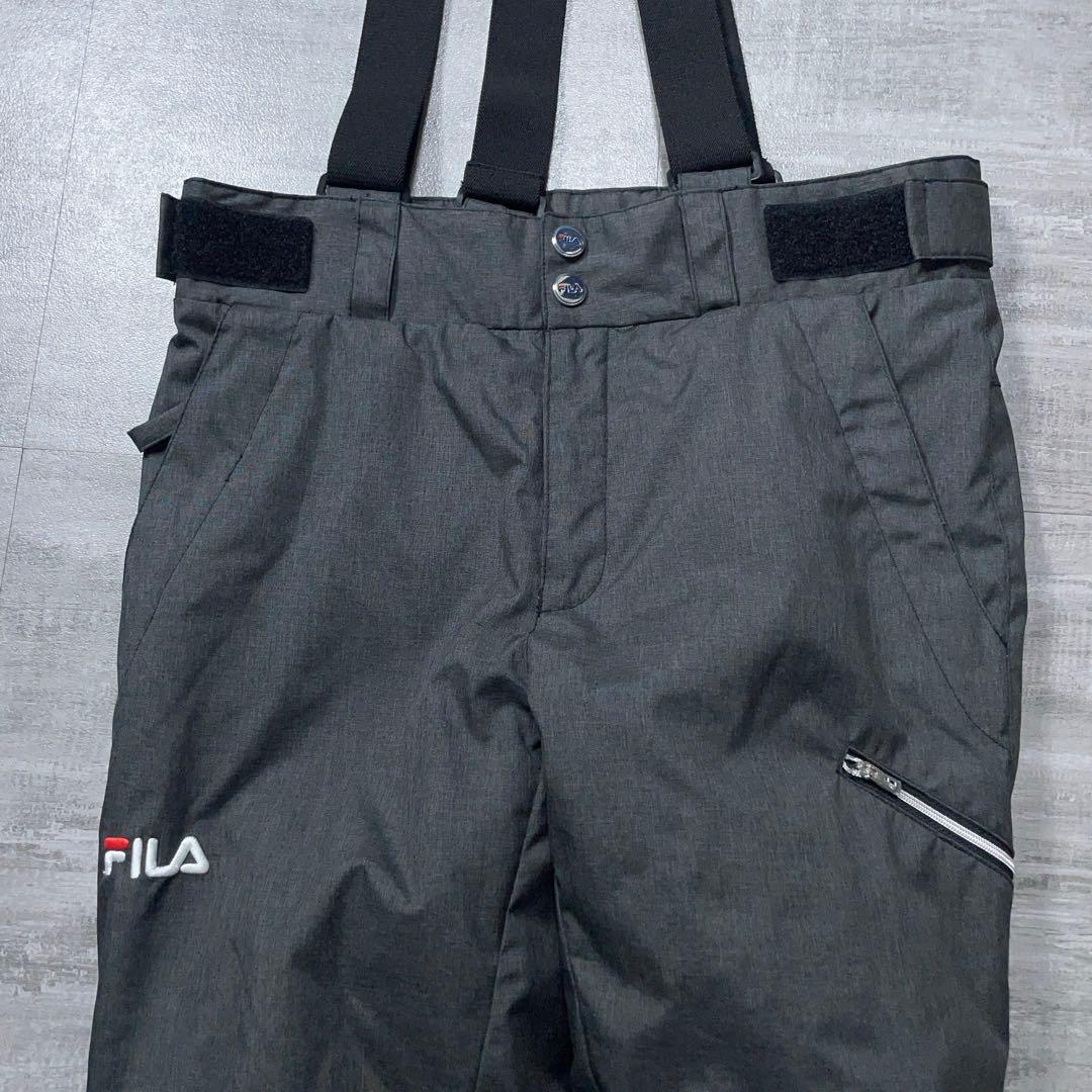 美品☆ FILA フィラ スキーウェア 上下セット レディースS グレー ファー