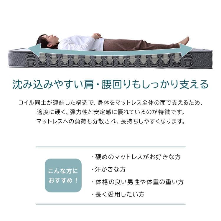 ボンネルコイルマットレス シングルサイズ シルバー [7293]